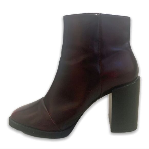 Zara Trafaluc Limited Red Oxblood Booties - Picture 2 of 6